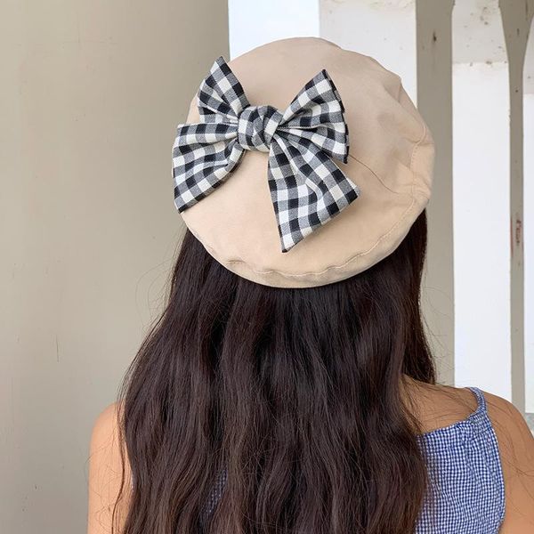 berets bowknot beret hat summer sunshade outdoor solid color sweet and versatile women's, Blue;gray
berets bowknot beret hat summer sunshade outdoor solid color sweet and versatile women's, Blue;gray