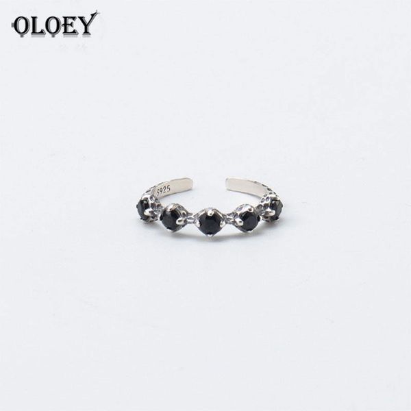 cluster rings oloey genuine 925 sterling silver adjustable ring women vintage black round zircon 2021 korean fine party jewelry ymr799, Golden;silver
cluster rings oloey genuine 925 sterling silver adjustable ring women vintage black round zircon 2021 korean fine party jewelry ymr799, Golden;silver