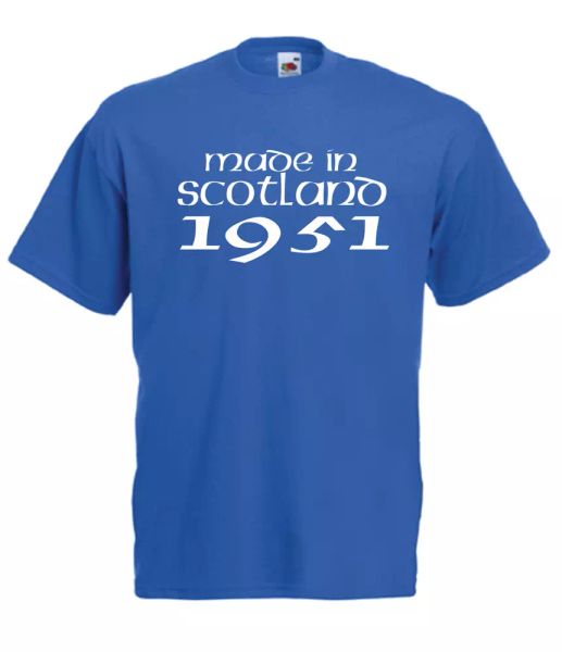 made in scotland 1951 xmas gift idea mens women t shirts multi-color s-2xl, White;black
made in scotland 1951 xmas gift idea mens women t shirts multi-color s-2xl, White;black