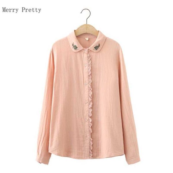 floral embroidery single breasted casual shirts women summer vintage cotton blouses full sleeve ladeis basic blusas 210526, White
floral embroidery single breasted casual shirts women summer vintage cotton blouses full sleeve ladeis basic blusas 210526, White