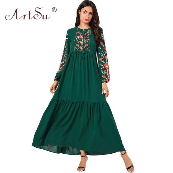 casual dresses women long sleeve floral embroidery maxi dress navy blue a-line loose plus size autumn winter abaya robe femme, Black;gray
casual dresses women long sleeve floral embroidery maxi dress navy blue a-line loose plus size autumn winter abaya robe femme, Black;gray