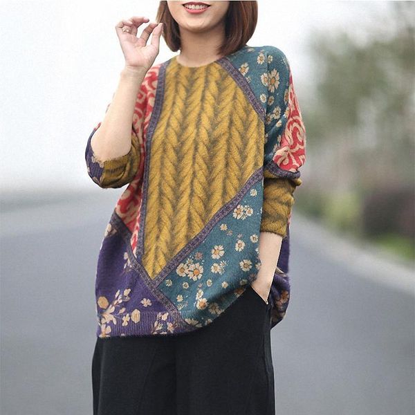 women's sweaters autumn style women printed floral pullovers irreuglar pull femme casual full sleeve vintage sweater sueter mujer 2021, White;black
women's sweaters autumn style women printed floral pullovers irreuglar pull femme casual full sleeve vintage sweater sueter mujer 2021, White;black