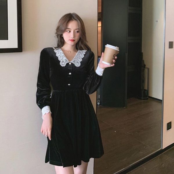 casual dresses bethquenoy vestidos de mujer 2021 black doll collar lace dress women clothing autumn sukienka letnia femme mini, Black;gray
casual dresses bethquenoy vestidos de mujer 2021 black doll collar lace dress women clothing autumn sukienka letnia femme mini, Black;gray