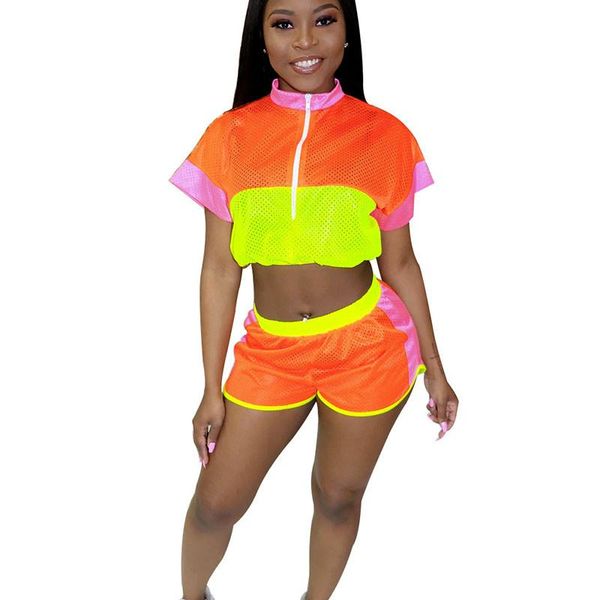 summer two piece set women's tracksuit zipper turtleneck short sleeve and shorts mesh breathability beach casual sweat suit pants, White
summer two piece set women's tracksuit zipper turtleneck short sleeve and shorts mesh breathability beach casual sweat suit pants, White