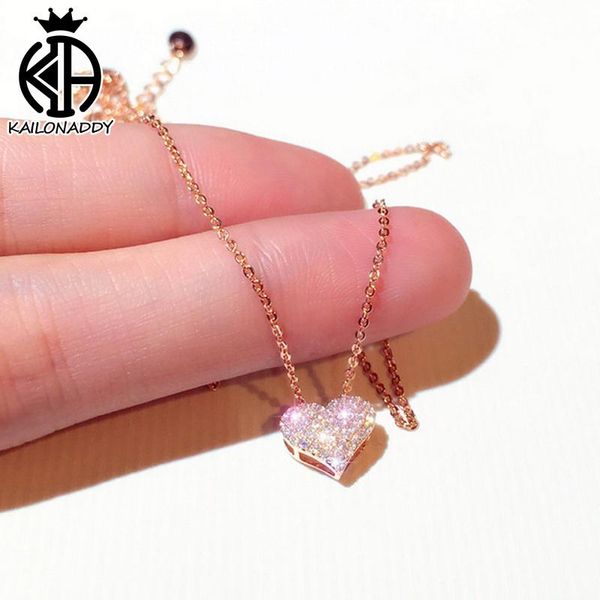 chokers elegant zircon love heart pendant necklace bling exquisite clavicle chain choker wedding jewelry for women valentine's day gift, Golden;silver
chokers elegant zircon love heart pendant necklace bling exquisite clavicle chain choker wedding jewelry for women valentine's day gift, Golden;silver