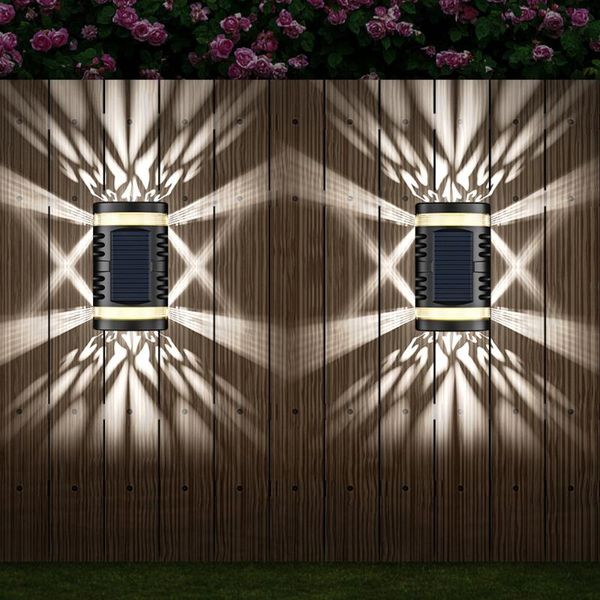 outdoor wall lamps 2pcs led solar light sensor illumination lantern waterproof hollow projection for stair garden yard lamp
outdoor wall lamps 2pcs led solar light sensor illumination lantern waterproof hollow projection for stair garden yard lamp