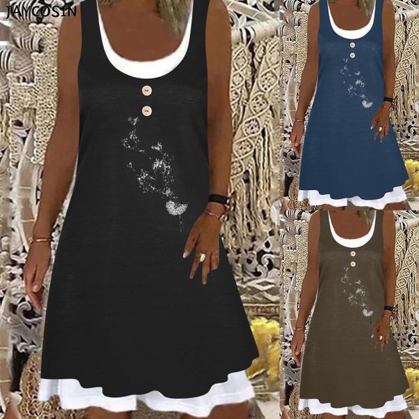 casual dresses ladies simple pattern dress summer fake two-piece button decoration sleeveless knee-length fashion 2021, Black;gray
casual dresses ladies simple pattern dress summer fake two-piece button decoration sleeveless knee-length fashion 2021, Black;gray