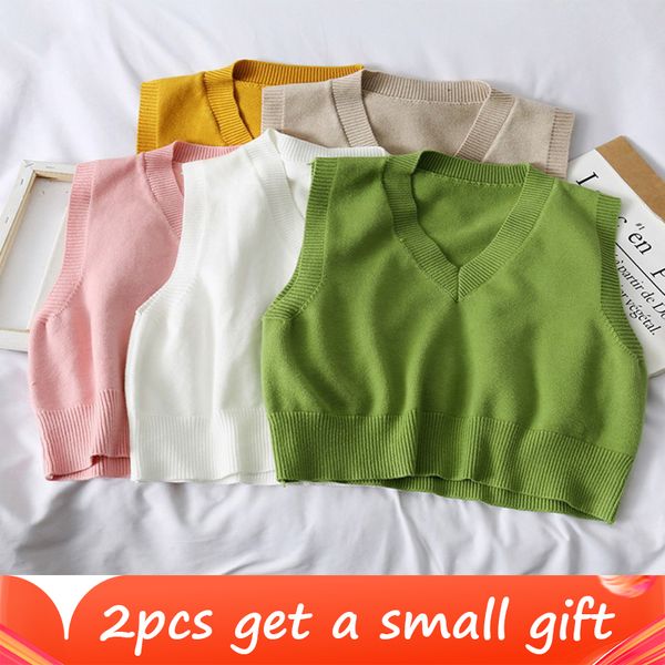 autumn sweater vest womens vest sweater korean elegant student v-neck pullover loose casual knitting outerwear vest, White;black
autumn sweater vest womens vest sweater korean elegant student v-neck pullover loose casual knitting outerwear vest, White;black