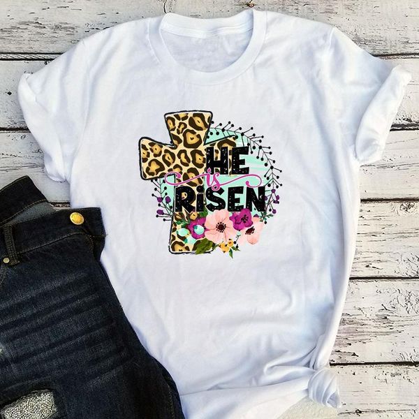women's t-shirt he is risen t shirts summer girl christian 2021 easter clothing streetwear women religious graphic tees l, White
women's t-shirt he is risen t shirts summer girl christian 2021 easter clothing streetwear women religious graphic tees l, White