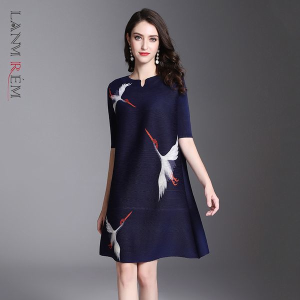 summer printed crane dresses slim o neck short sleeve pleated casual lady elegant dress women spring 2a9111 210507, Black;gray
summer printed crane dresses slim o neck short sleeve pleated casual lady elegant dress women spring 2a9111 210507, Black;gray