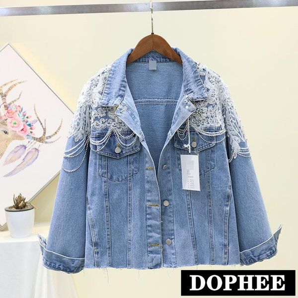 women's jackets 2021 spring heavy embroidery beaded rhinestone short denim jacket loose cowboy ladies jean coats, Black;brown
women's jackets 2021 spring heavy embroidery beaded rhinestone short denim jacket loose cowboy ladies jean coats, Black;brown