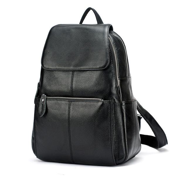 backpack 2022 selling 100% soft genuine cow leather cowhide fashion black book bags knapsack 5202
backpack 2022 selling 100% soft genuine cow leather cowhide fashion black book bags knapsack 5202