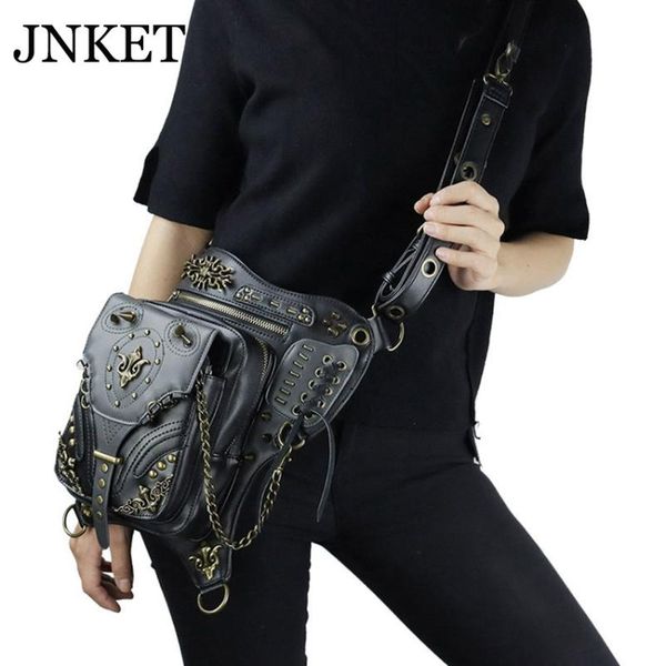 women steam punk waist bag pu leather belt rivets shoulder bags crossbody large capacity sling
women steam punk waist bag pu leather belt rivets shoulder bags crossbody large capacity sling