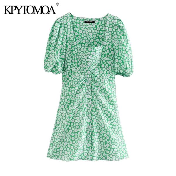 women chic fashion floral print button-up mini dress v neck puff sleeve female dresses vestidos mujer 210420, Black;gray
women chic fashion floral print button-up mini dress v neck puff sleeve female dresses vestidos mujer 210420, Black;gray