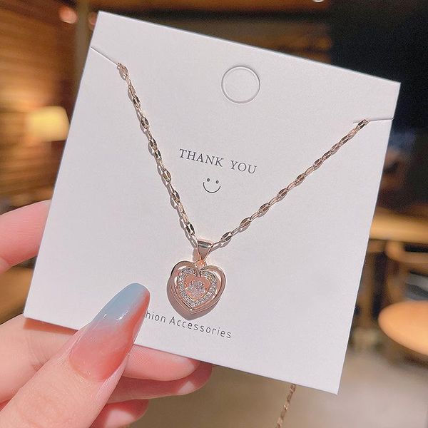 pendant necklaces jewelry gift high-quality design love titanium steel female clavicle choker party necklace for women, Silver
pendant necklaces jewelry gift high-quality design love titanium steel female clavicle choker party necklace for women, Silver