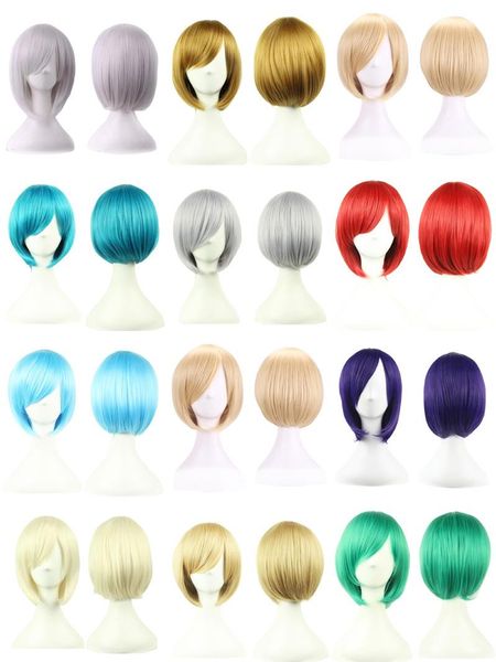 party masks 12 colors anime cosplay accessories wigs short bob synthetic with bangs for hair headdress
party masks 12 colors anime cosplay accessories wigs short bob synthetic with bangs for hair headdress