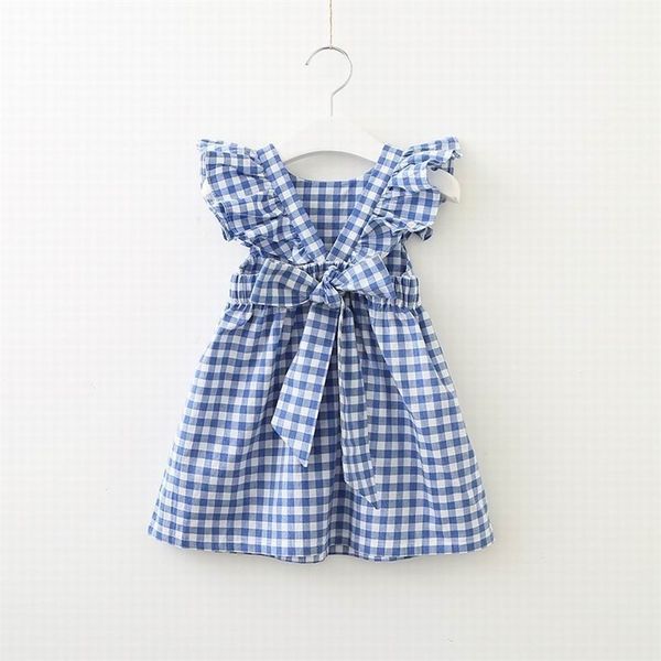 girl plaid dress summer style backless big bow cotton flare sleeve princess kid clothes lt032 210610, Red;yellow
girl plaid dress summer style backless big bow cotton flare sleeve princess kid clothes lt032 210610, Red;yellow