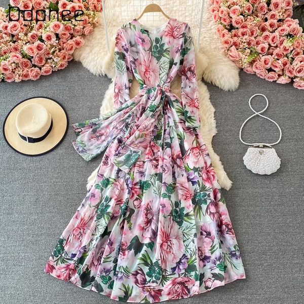 casual dresses 2021 spring and autumn retro elegant printed slim round neck floral dress long sleeve big hem hbohemian a- line women, Black;gray
casual dresses 2021 spring and autumn retro elegant printed slim round neck floral dress long sleeve big hem hbohemian a- line women, Black;gray