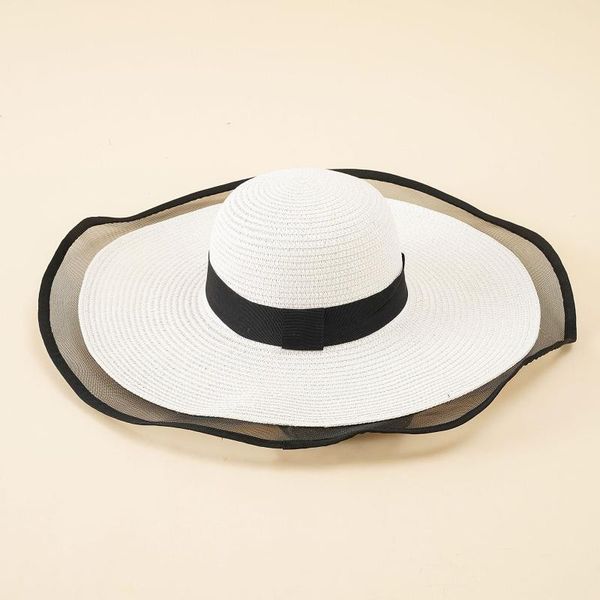 wide brim hats 2021 chapéu de praia summer sun solid color fashion big-brimmed hat with matching sunshade elegant beach bow #yj, Blue;gray
wide brim hats 2021 chapéu de praia summer sun solid color fashion big-brimmed hat with matching sunshade elegant beach bow #yj, Blue;gray