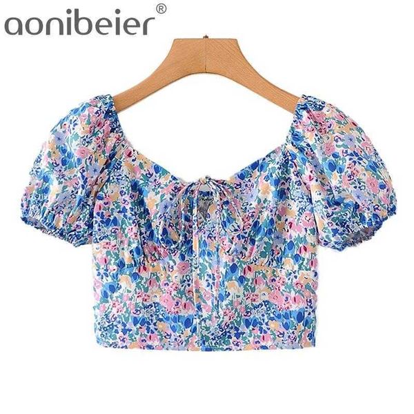 floral print girls casual holiday crop summer tie front shirred back sweetheart blouses puff sleeve slim women 210604, White
floral print girls casual holiday crop summer tie front shirred back sweetheart blouses puff sleeve slim women 210604, White