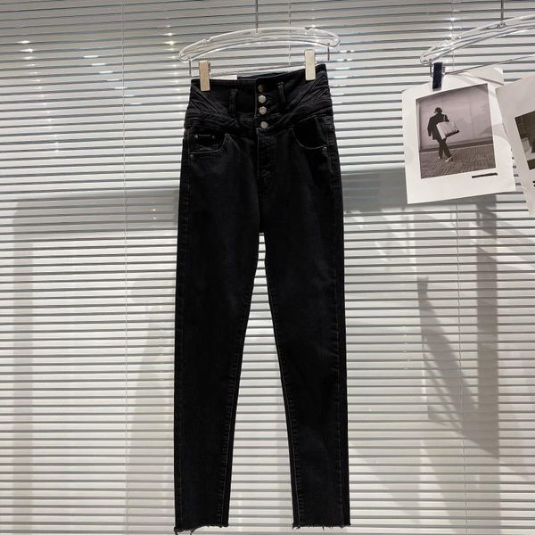 winter women arrival fashion single breasted metal button high waist elastic casual slim pencil jeans rd759 women's, Blue
winter women arrival fashion single breasted metal button high waist elastic casual slim pencil jeans rd759 women's, Blue