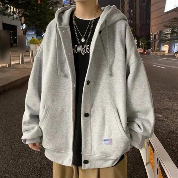 men's hoodies & sweatshirts men hooded sweatshirt autumn fashion coats single-breasted loose male solid casual abrigos de hombre, Black
men's hoodies & sweatshirts men hooded sweatshirt autumn fashion coats single-breasted loose male solid casual abrigos de hombre, Black