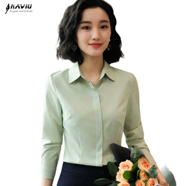spring women fashion business shirt formal long sleeve slim chiffon blouses office ladies temperament work 210604, White
spring women fashion business shirt formal long sleeve slim chiffon blouses office ladies temperament work 210604, White
