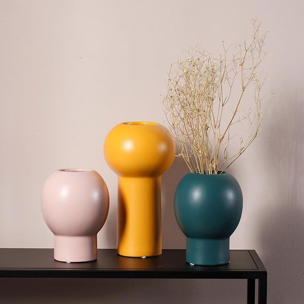 nordic simple morandi color ceramic vase exhibition hall decoration dry flower arrangement creative home furnishings vases
nordic simple morandi color ceramic vase exhibition hall decoration dry flower arrangement creative home furnishings vases