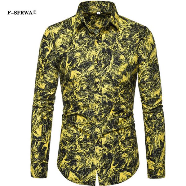f-sfrwa spring and summer men's shirts printed long sleeves casual brand flower shirt, White;black
f-sfrwa spring and summer men's shirts printed long sleeves casual brand flower shirt, White;black