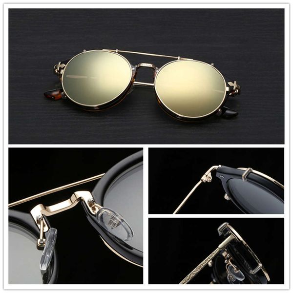 Fashion Sunglasses Fashion Sunglasses KDEAM Steampunk Clip On Sunglasses Men Round Sun Glasses Women Baroque Carved Legs All-matching Size W, Black
Fashion Sunglasses Fashion Sunglasses KDEAM Steampunk Clip On Sunglasses Men Round Sun Glasses Women Baroque Carved Legs All-matching Size W, Black