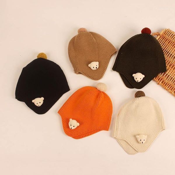 caps & hats cute baby hat autumn winter solid color 3d bear beanie cap boy girl ear protection toddler children bobble bonnet 1-4y1, Yellow
caps & hats cute baby hat autumn winter solid color 3d bear beanie cap boy girl ear protection toddler children bobble bonnet 1-4y1, Yellow
