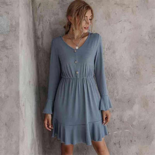 foridol solid blue ruffle dress women autumn winter short dress button elegant ladies long sleeve cozy casual dress female 210415, Black;gray
foridol solid blue ruffle dress women autumn winter short dress button elegant ladies long sleeve cozy casual dress female 210415, Black;gray