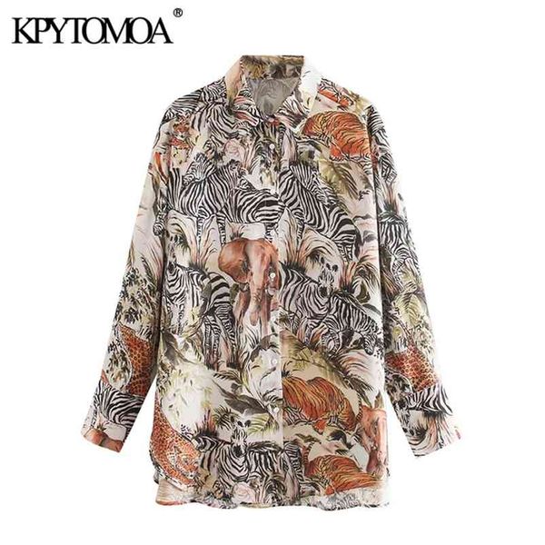 women fashion oversized animal print blouses vintage long sleeve asymmetric loose female shirts blusas chic 210420, White
women fashion oversized animal print blouses vintage long sleeve asymmetric loose female shirts blusas chic 210420, White