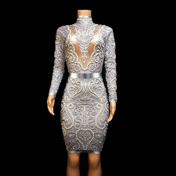 casual dresses sparkly rhinestone pearl long sleeve dress women party bodycon mini female singer dance costume birthday club outfit, Black;gray
casual dresses sparkly rhinestone pearl long sleeve dress women party bodycon mini female singer dance costume birthday club outfit, Black;gray