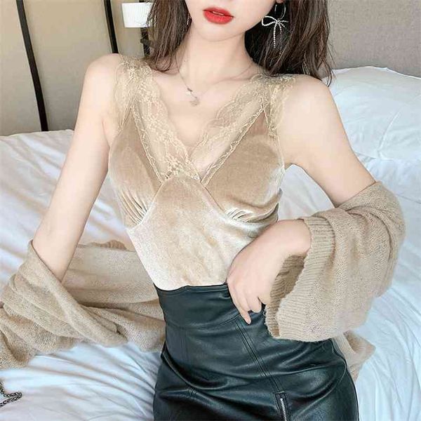 wwenn v-neck vest slim ladies female camis lace velvet spring fashion women tank sleeveless cropped 210507, White
wwenn v-neck vest slim ladies female camis lace velvet spring fashion women tank sleeveless cropped 210507, White