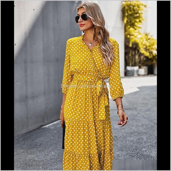dresses clothing apparel drop delivery 2021 spring and summer fashion casual womens printed polka dot tie ruffled vneck high waist slim dres, Black;gray
dresses clothing apparel drop delivery 2021 spring and summer fashion casual womens printed polka dot tie ruffled vneck high waist slim dres, Black;gray