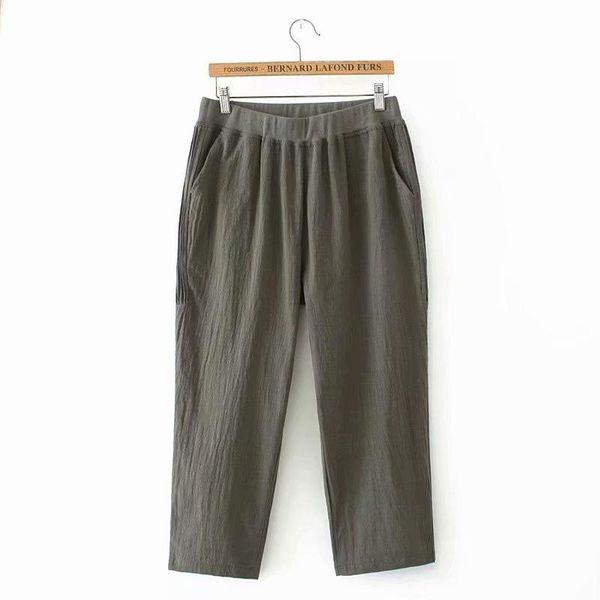 women's pants & capris plus size cotton&linen cropped elastic waist straight 7/10 trousers, Black;white
women's pants & capris plus size cotton&linen cropped elastic waist straight 7/10 trousers, Black;white