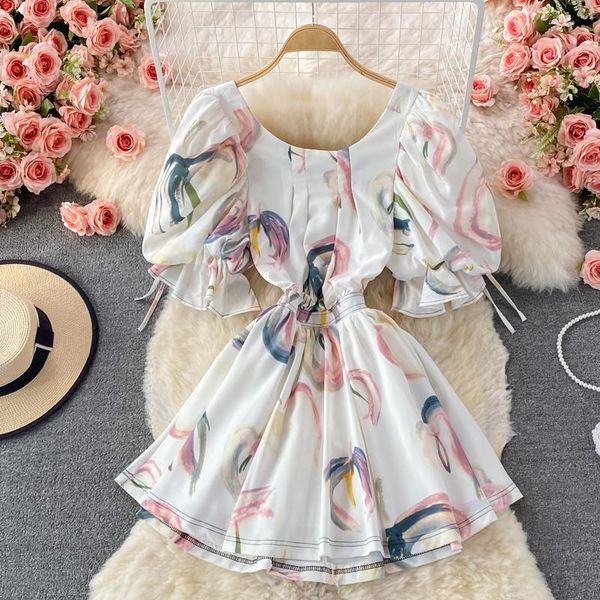 casual dresses girl puff short sleeve backless dress 2021 summer french women waist close tie dyed sleeves puffy print, Black;gray
casual dresses girl puff short sleeve backless dress 2021 summer french women waist close tie dyed sleeves puffy print, Black;gray