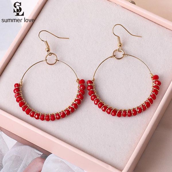 dangle & chandelier ethnic boho glass bead round earring for women 2021 gold color big circle drop wholesale fashion jewelry, Silver
dangle & chandelier ethnic boho glass bead round earring for women 2021 gold color big circle drop wholesale fashion jewelry, Silver
