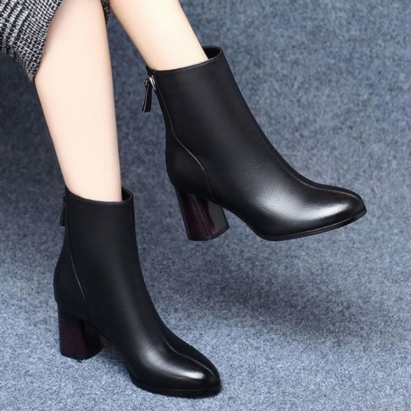 boots keep warm 2021 women back zip ankle bare square heel high casual short tube booties, Black
boots keep warm 2021 women back zip ankle bare square heel high casual short tube booties, Black