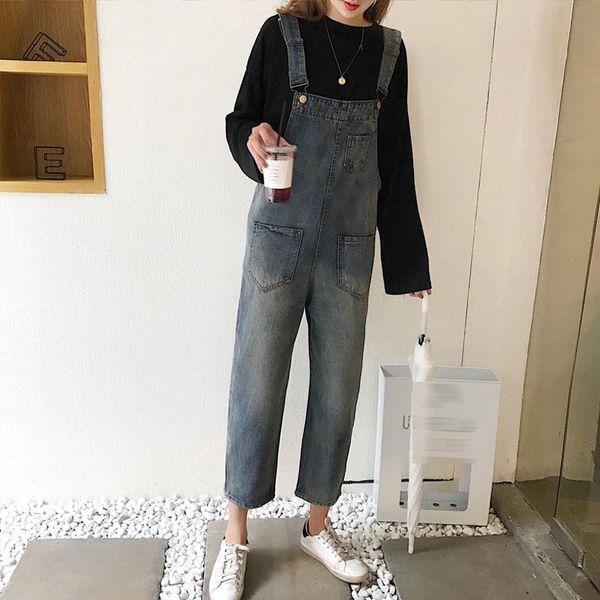 women's jumpsuits & rompers women college loose slim denim overalls jumpsuit romper wind retro casual wide leg woman pants jean bodysui, Black;white
women's jumpsuits & rompers women college loose slim denim overalls jumpsuit romper wind retro casual wide leg woman pants jean bodysui, Black;white
