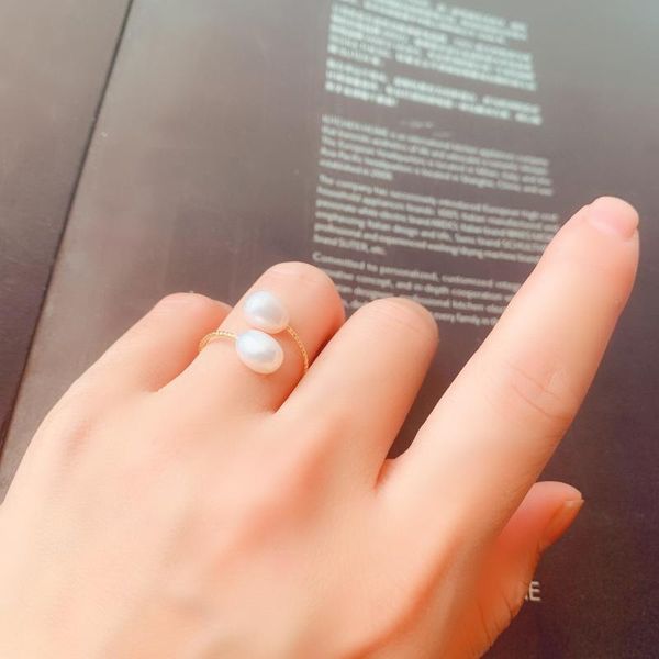 cluster rings natural pearl ring for women 2021 korea simple and fashionable adjustable opening round multi-bead finger women's party, Golden;silver
cluster rings natural pearl ring for women 2021 korea simple and fashionable adjustable opening round multi-bead finger women's party, Golden;silver