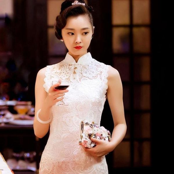 luxury casual dresses song yi star's same modified girl's white french lace sleevels slim drs cheongsam, Black;gray
luxury casual dresses song yi star's same modified girl's white french lace sleevels slim drs cheongsam, Black;gray
