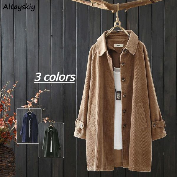 women's trench coats women autumn clothes corduroy wide-waisted solid patch designs ins all-match daily classic artistic fashion, Tan;black
women's trench coats women autumn clothes corduroy wide-waisted solid patch designs ins all-match daily classic artistic fashion, Tan;black