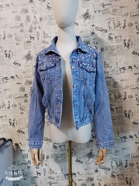 women's jackets jacket short paragraph bomber coats denim female autumn fashion beaded jeans large size 5xl coat single-breasted re89, Black;brown
women's jackets jacket short paragraph bomber coats denim female autumn fashion beaded jeans large size 5xl coat single-breasted re89, Black;brown