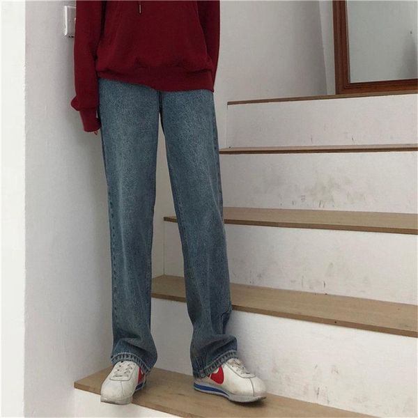 all match straight fresh loose autumn women female plus size fashion high waist jeans full-length denim trousers women's, Blue
all match straight fresh loose autumn women female plus size fashion high waist jeans full-length denim trousers women's, Blue
