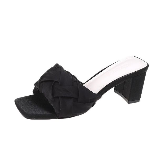 slippers 2021 summer fashion women's office ladies thick heel luxury party shoes outdoor weave open toe women sandals, Black
slippers 2021 summer fashion women's office ladies thick heel luxury party shoes outdoor weave open toe women sandals, Black