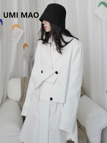 women's suits & blazers umi mao spring autumn deconstruction dark irregular short suit ladies black double breasted femme gothic jacket, White;black
women's suits & blazers umi mao spring autumn deconstruction dark irregular short suit ladies black double breasted femme gothic jacket, White;black