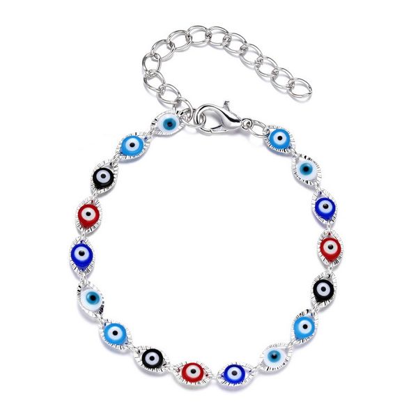 blue eyes chain link bracelet evil eye beads bracelets adjustable boho colorful beaded jewelry, Black
blue eyes chain link bracelet evil eye beads bracelets adjustable boho colorful beaded jewelry, Black