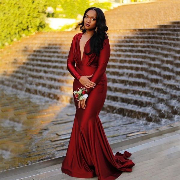 nigeria african long sleeves evening dresses v neck mermaid dard satin prom gowns 2021 robe de soirée mariage customize, Black;red
nigeria african long sleeves evening dresses v neck mermaid dard satin prom gowns 2021 robe de soirée mariage customize, Black;red
